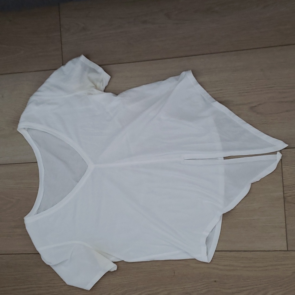 White lululemon tie top